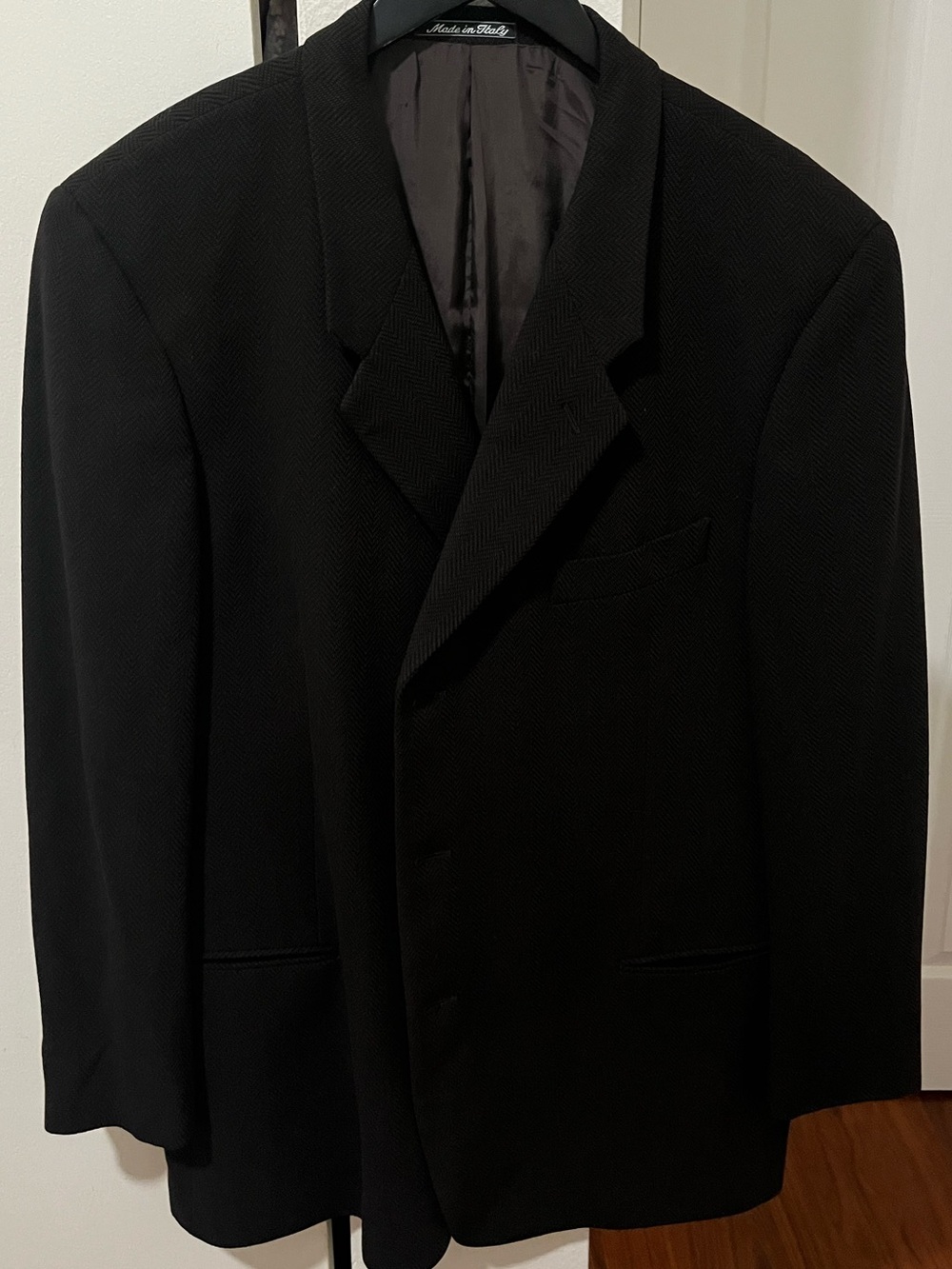 Vintage Giorgio Armani Espresso Brown Sport Coat with Subtle Texture